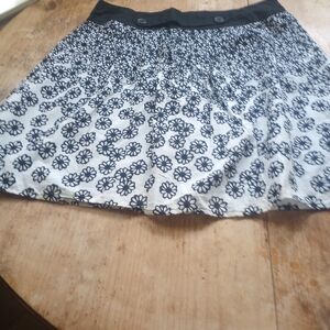 Three Pink Hearts Trixxi Black/White Skater Mini Skirt with Gathers.